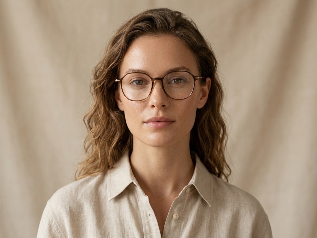 Geometric Brown TR90 Glasses #BS0423-0238