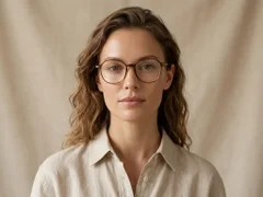 Geometric Brown TR90 Glasses #BS0423-0238