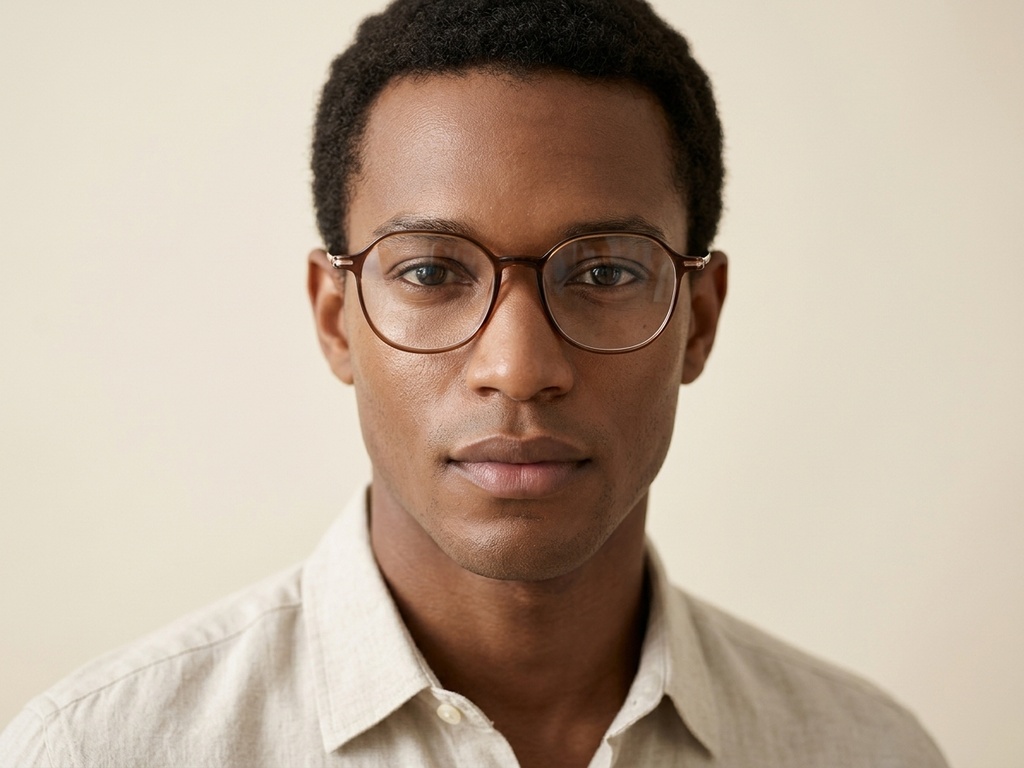 Geometric Brown TR90 Glasses #BS0423-0238