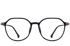 BS0423-0240_Black_Geometric_TR90_Glasses_front
