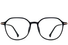 BS0423-0240_Black_Geometric_TR90_Glasses_front