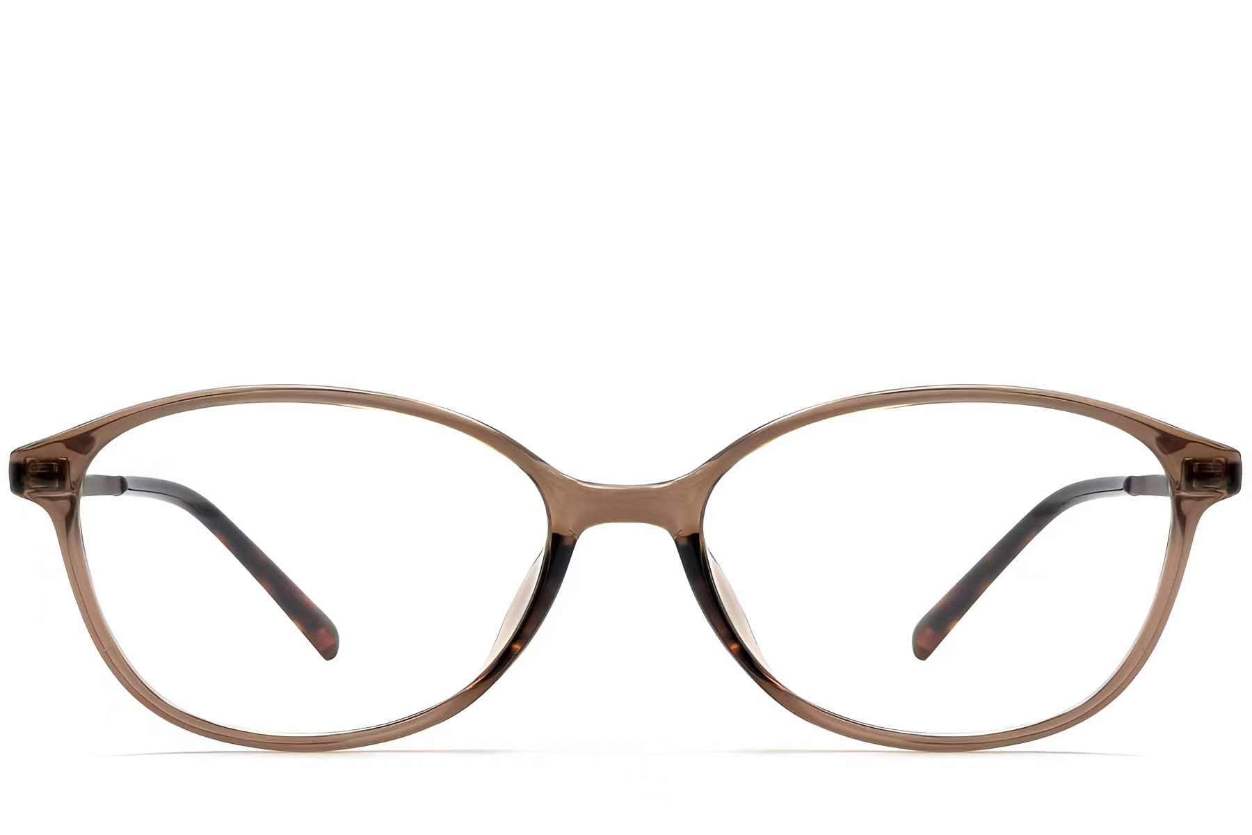 BS0423-0245_Brown_Oval_TR90_Glasses_front