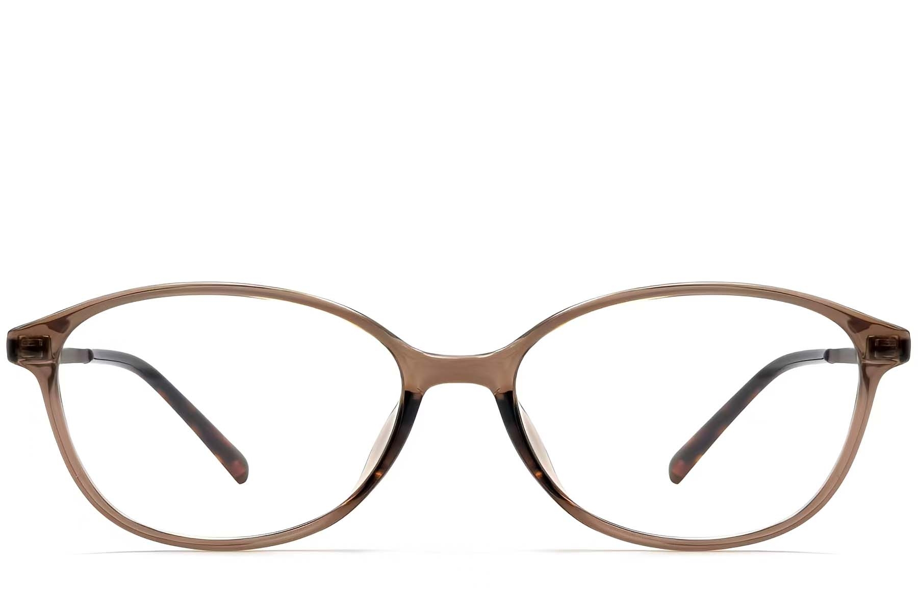 BS0423-0245_Brown_Oval_TR90_Glasses_front