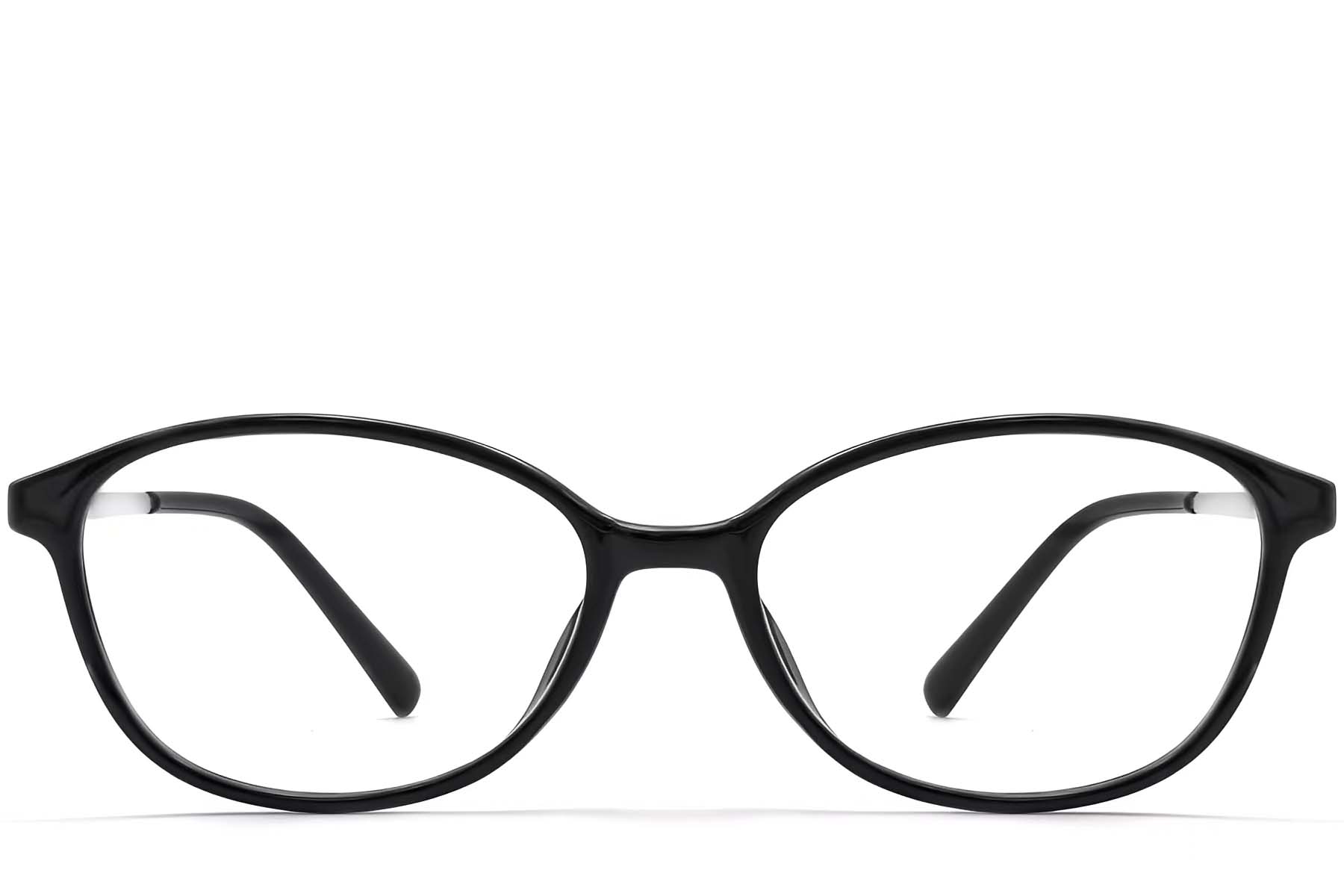 BS0423-0247_Black_Oval_TR90_Glasses_front