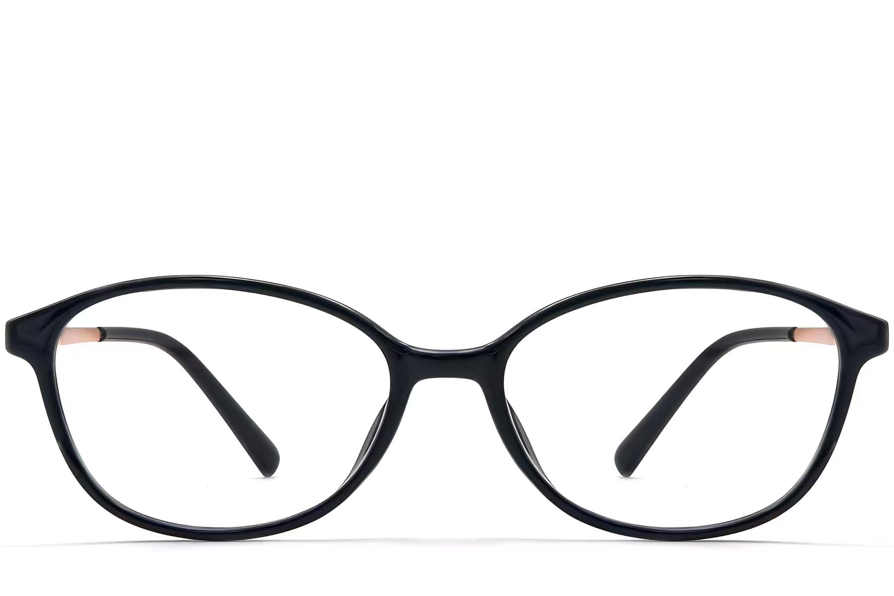 BS0423-0248_Black_Oval_TR90_Glasses_front