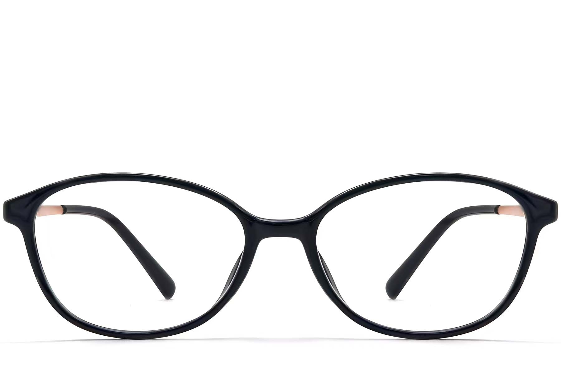 BS0423-0248_Black_Oval_TR90_Glasses_front