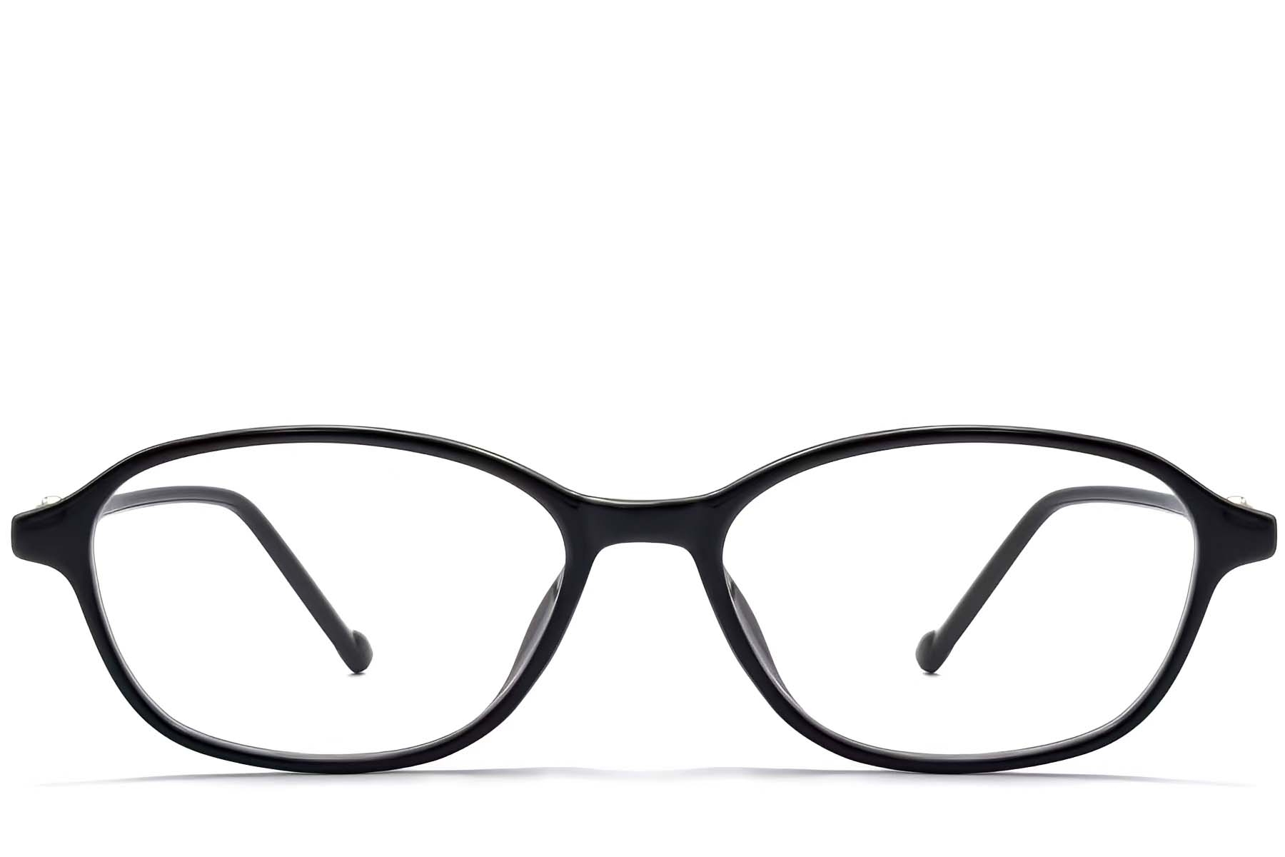 BS0423-0254_Black_Oval_TR90_Glasses_front