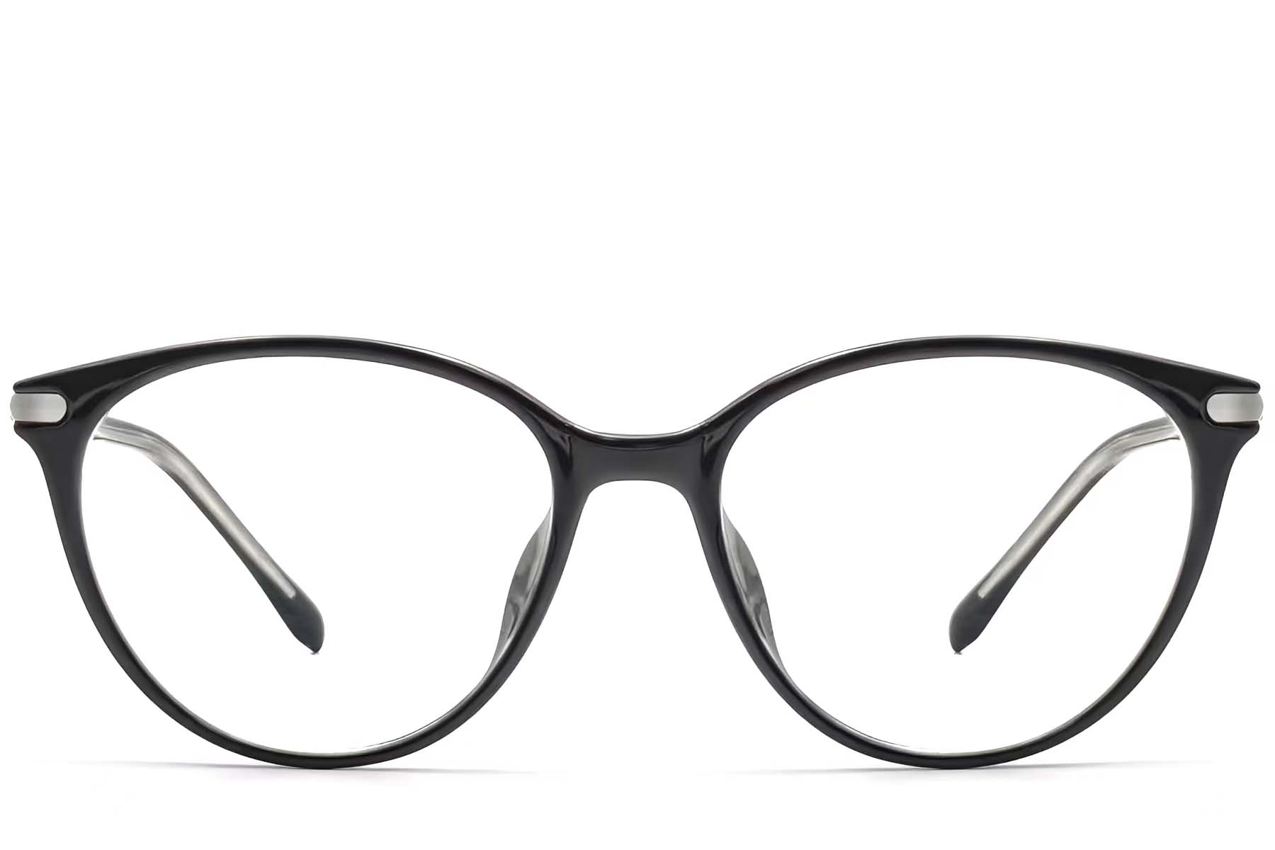 BS0423-0265_Black_Oval_TR90_Glasses_front