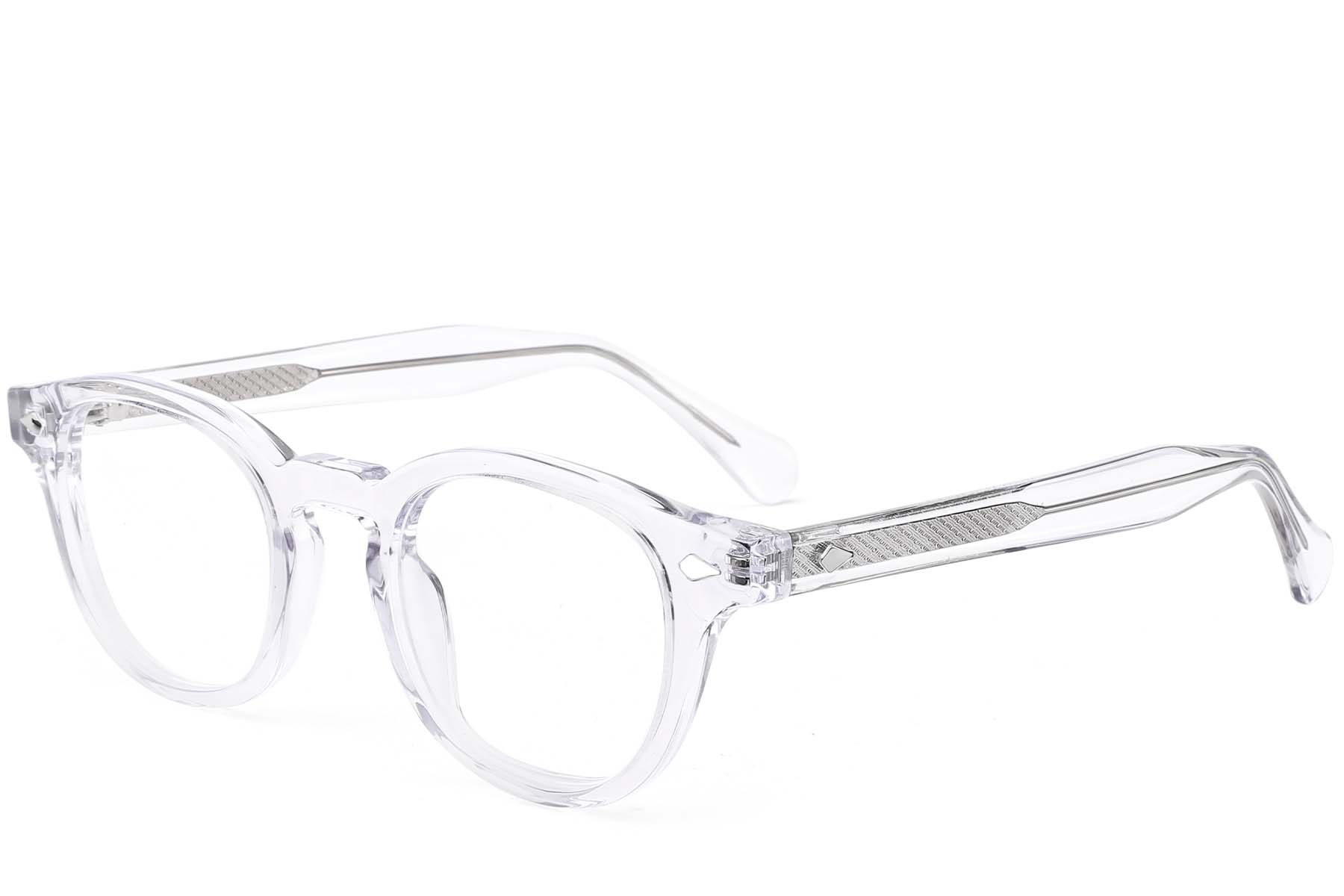 Gafas ovaladas de acetato transparente #BS0522-0002