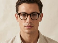 Lunettes ovales en acétate vert #BS0522-0003