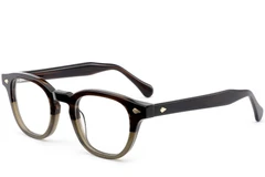 Oval Green Acetate Glasses #BS0522-0003