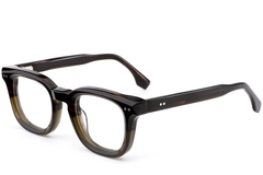 Rectangular Green Acetate Glasses #BS0522-0011