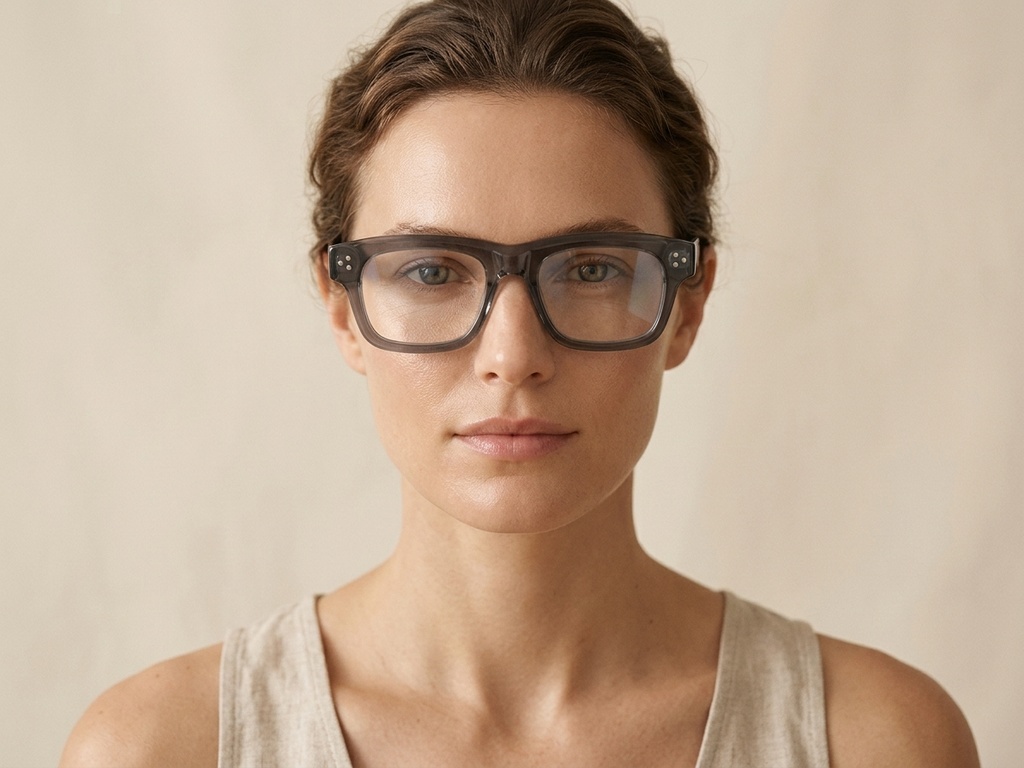Bicchieri rettangolari in acetato grigio #BS0522-0023