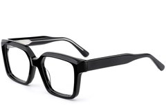 Bicchieri rettangolari in acetato nero #BS0522-0025