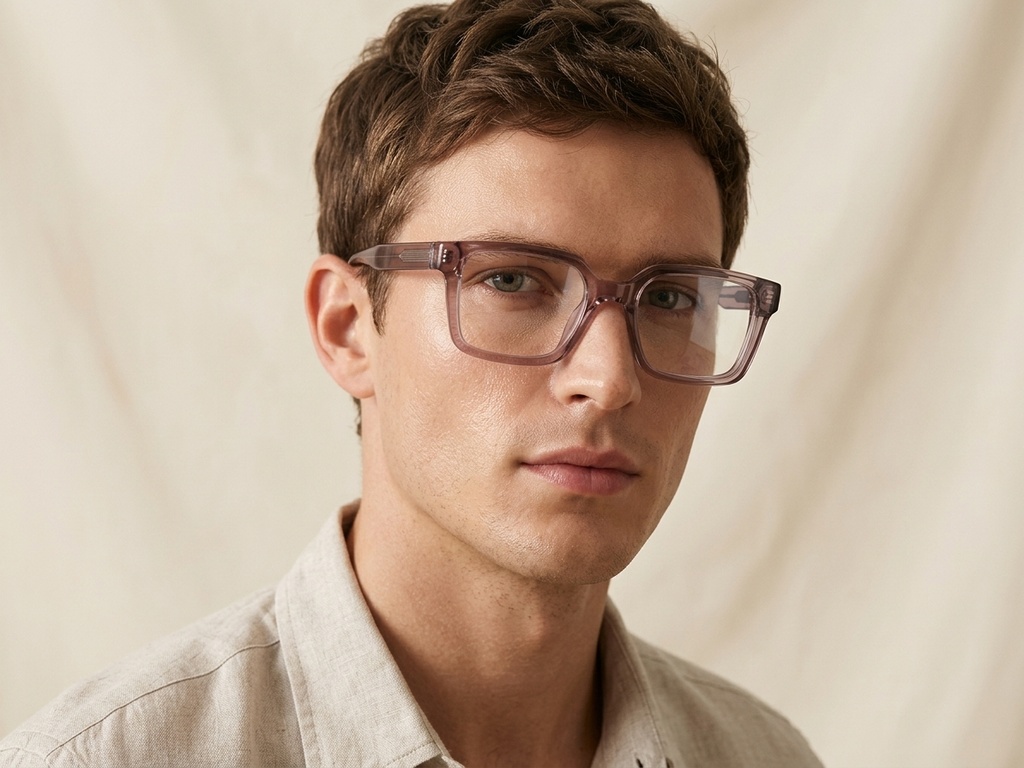 Gafas rectangulares de acetato morado #BS0522-0028