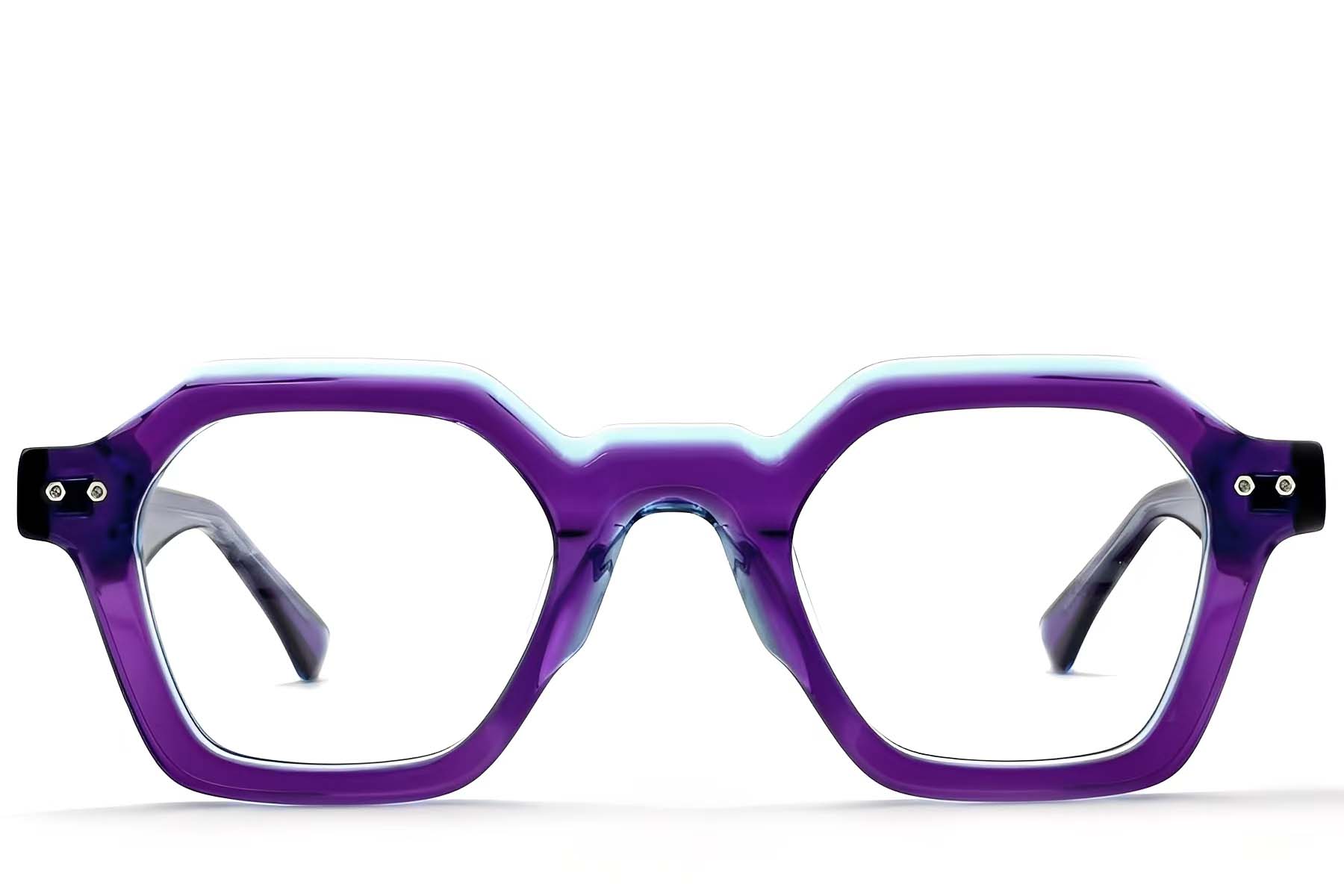 BS0522-0050_Purple_Geometric_Acetate_Glasses_front