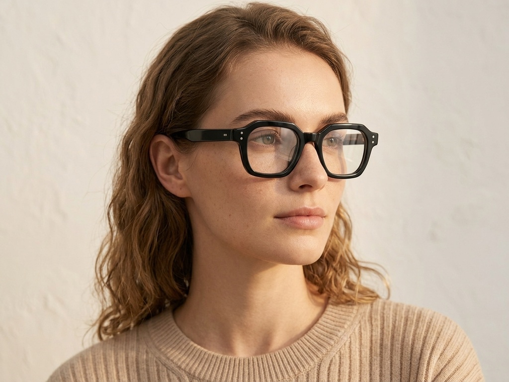 BS0522-0057_Black_Rectangular_Acetate_Glasses_corner-tryon_female