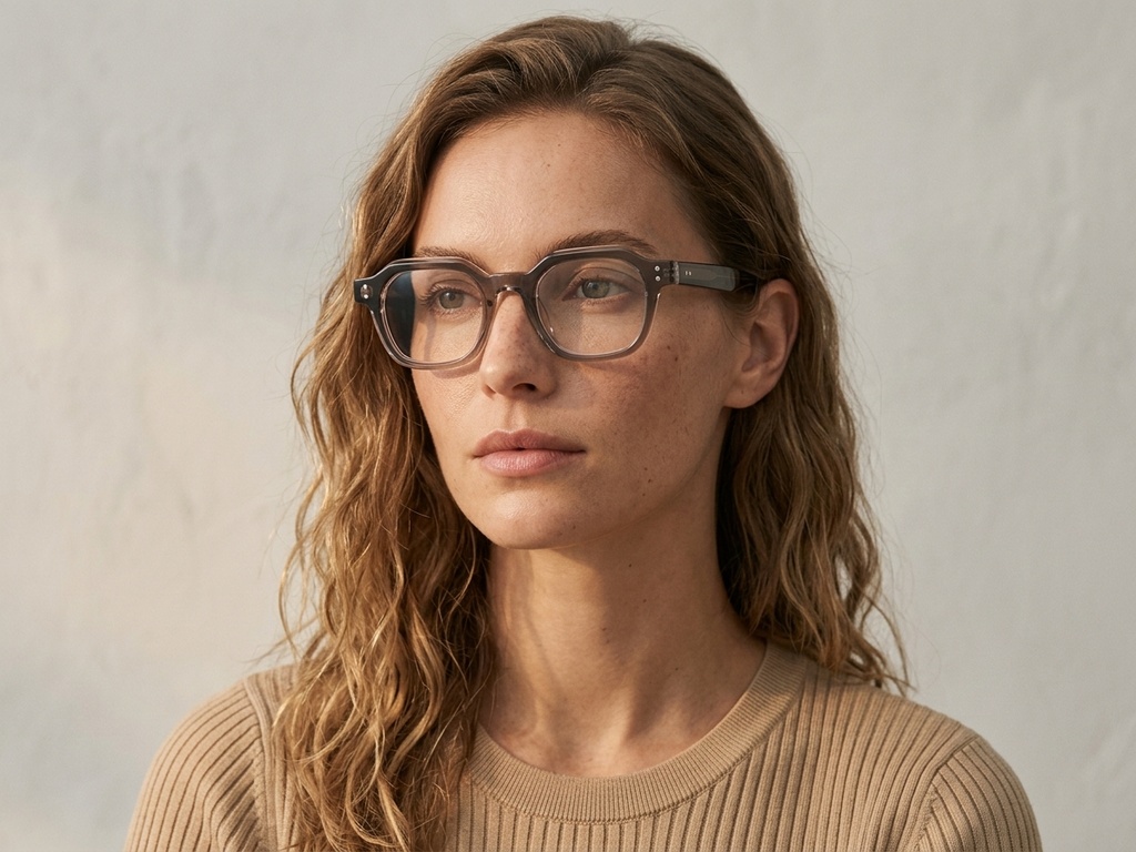 BS0522-0058_Brown_Rectangular_Acetate_Glasses_corner-tryon_female