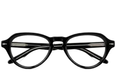 Occhiali ovali in acetato nero #BS0522-0064