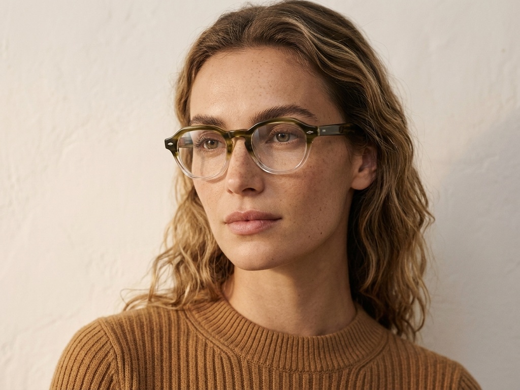 Oval Pattern Acetate Glasses #BS0522-0066