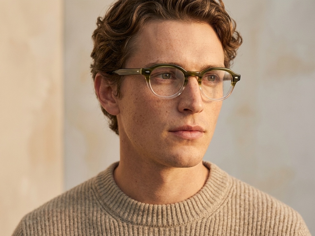 Oval Pattern Acetate Glasses #BS0522-0066