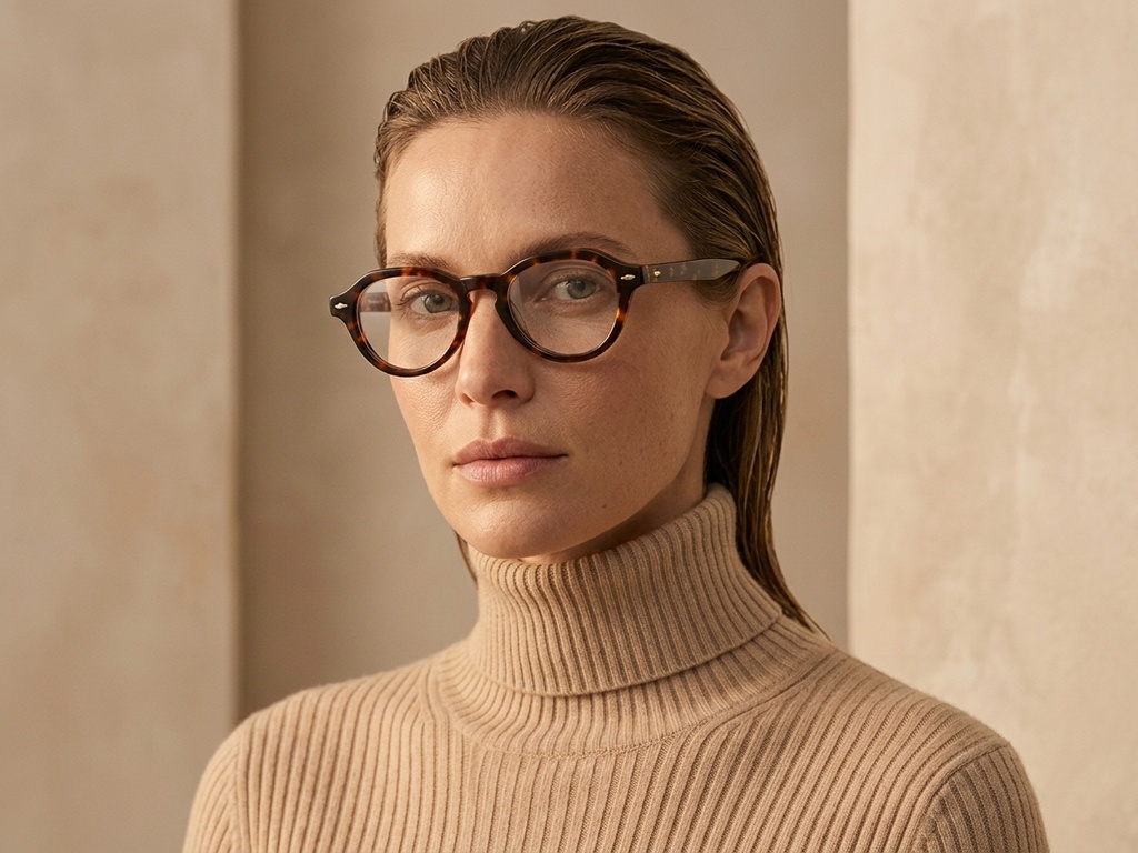 Oval Tortoiseshell Acetate Glasses #BS0522-0068