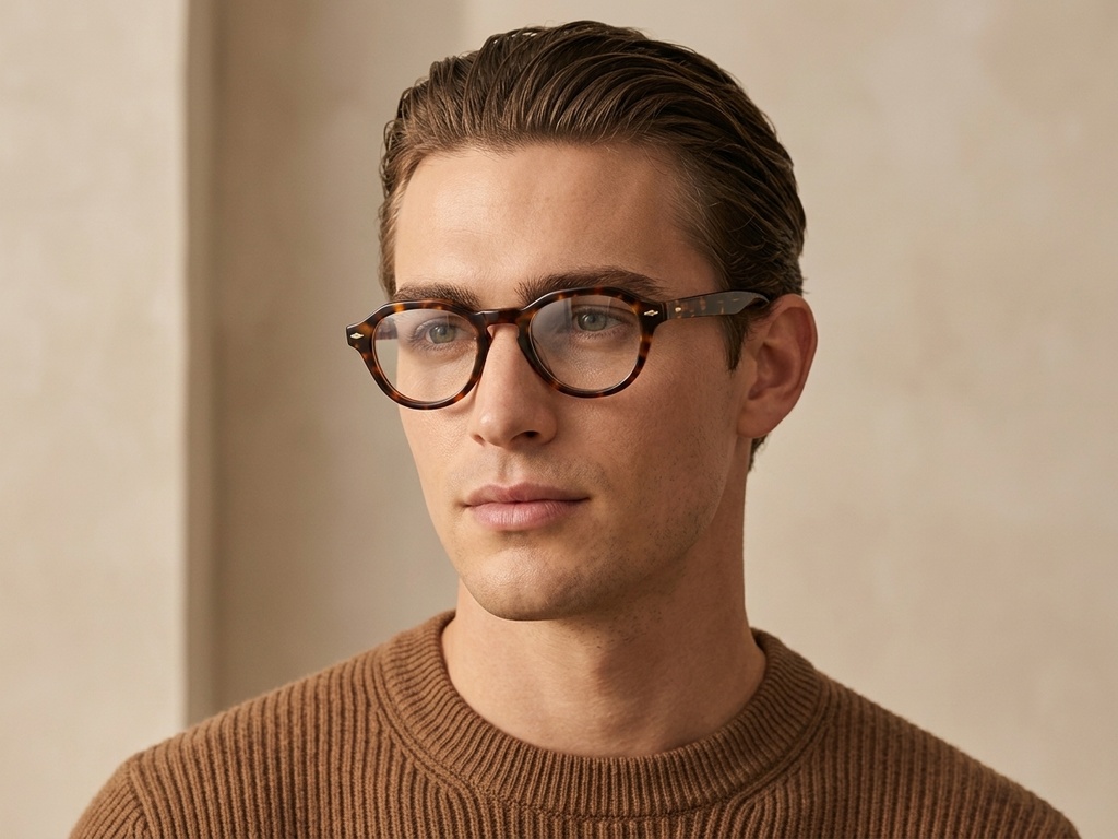 Oval Tortoiseshell Acetate Glasses #BS0522-0068