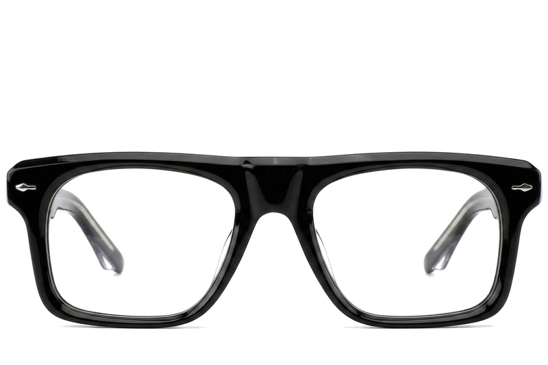 Occhiali da aviatore in acetato nero #BS0522-0069