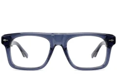 Lunettes aviateur en acétate bleu #BS0522-0070