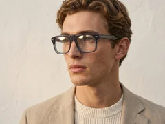 Lunettes aviateur en acétate bleu #BS0522-0070