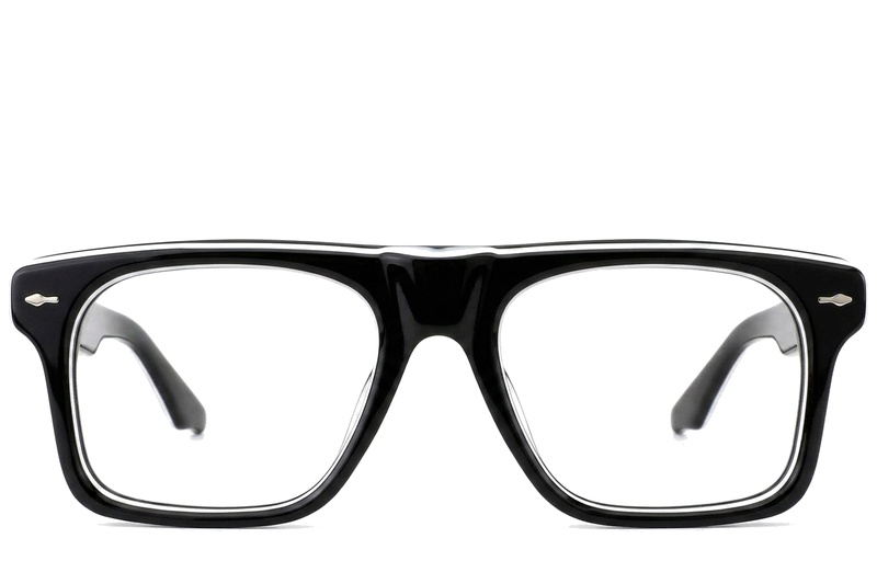 Aviator Black Acetate Glasses #BS0522-0071