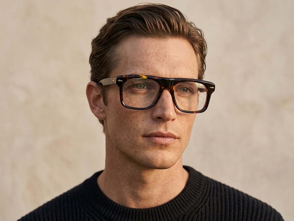 Lunettes aviateur en acétate écaille de tortue #BS0522-0072