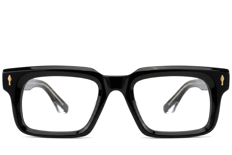 Rectangular Black Acetate Glasses #BS0522-0073