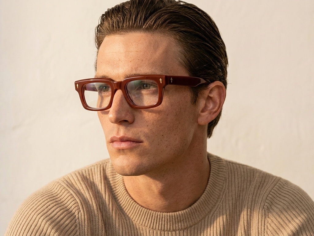 Bicchieri rettangolari in acetato marrone #BS0522-0075