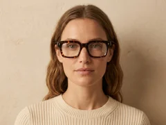 Rectangular Tortoiseshell Acetate Glasses #BS0522-0077