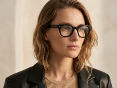 Oval Black Acetate Glasses #BS0522-0078