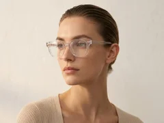 Oval Transparent Acetate Glasses #BS0522-0079