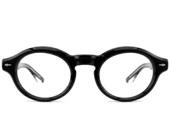 Occhiali ovali in acetato nero #BS0522-0082