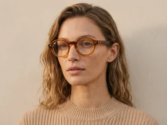 Bicchieri ovali in acetato marrone #BS0522-0083