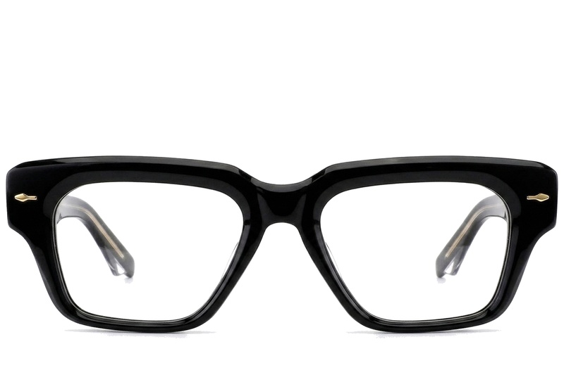 Rectangular Black Acetate Glasses #BS0522-0087