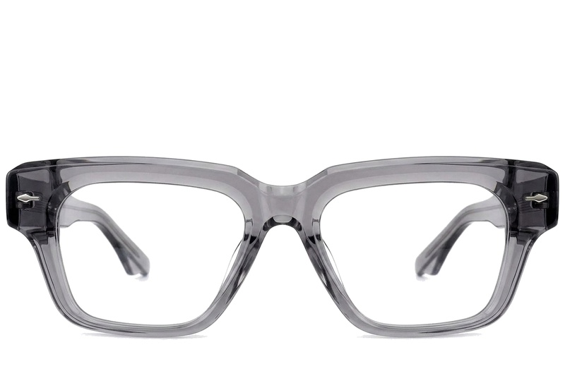 Rectangular Gray Acetate Glasses #BS0522-0089