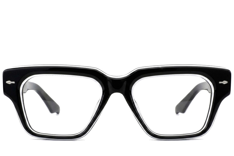 Rectangular Black Acetate Glasses #BS0522-0090