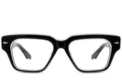 Rectangular Black Acetate Glasses #BS0522-0090