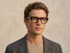 Rectangular Tortoiseshell Acetate Glasses #BS0522-0091