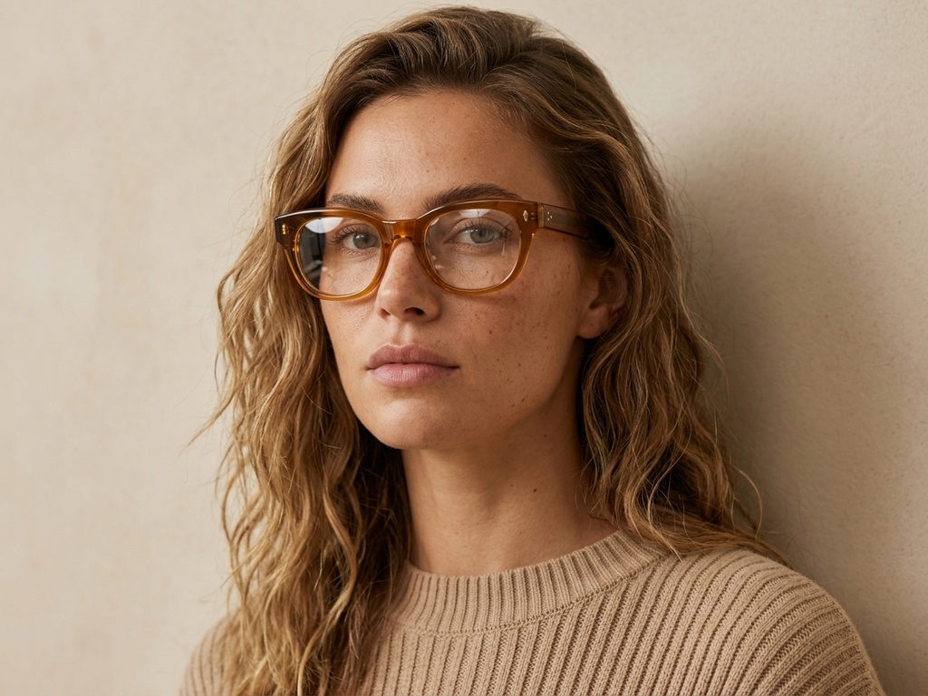 Bicchieri ovali in acetato marrone #BS0522-0095
