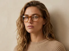 Bicchieri ovali in acetato marrone #BS0522-0095