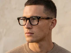 Rectangular Tortoiseshell Acetate Glasses #BS0522-0105