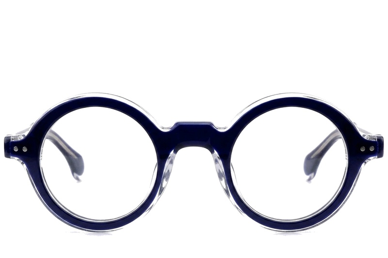Bicchieri rotondi in acetato blu #BS0522-0107