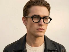 Geometric Black Acetate Glasses #BS0522-0111