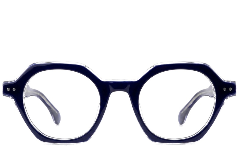 Geometric Blue Acetate Glasses #BS0522-0112